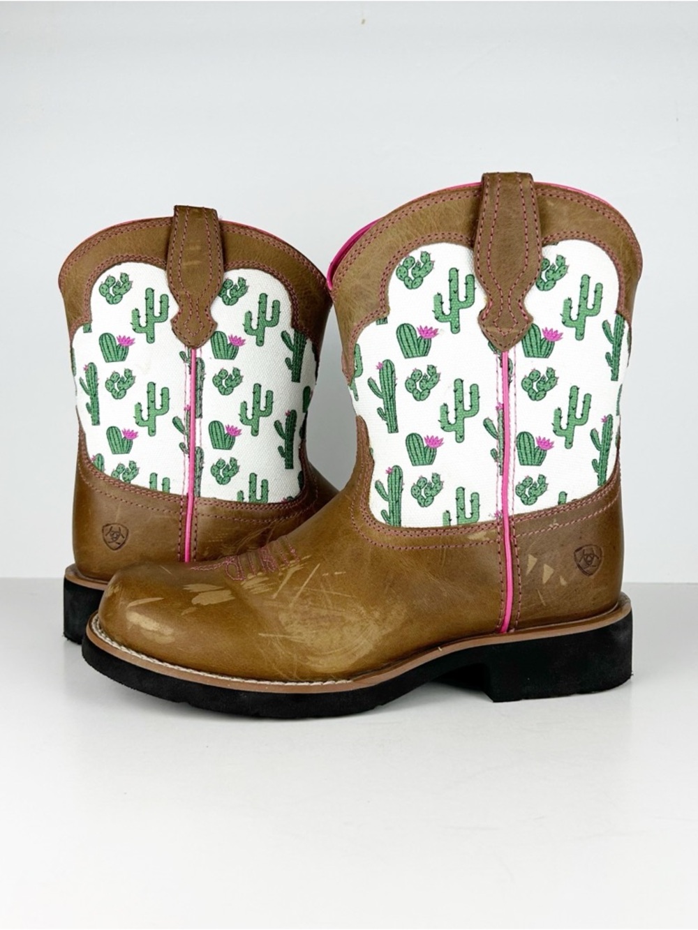 Ariat Fatbaby Kid's Unisex Cactus Round Toe Western Cowboy Boots